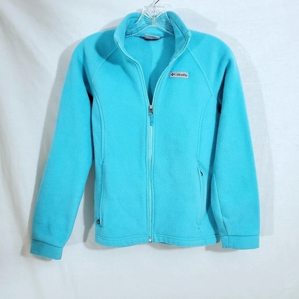 Columbia Children's Turquoise Blue Zip Fleece